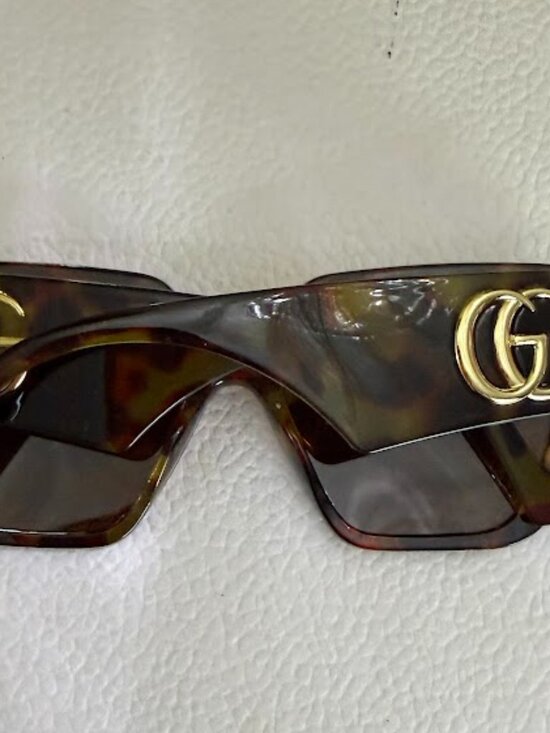 Oversized Tortoiseshell GG Logo Cat Eye Sunglasses Brown Lenses main image 5